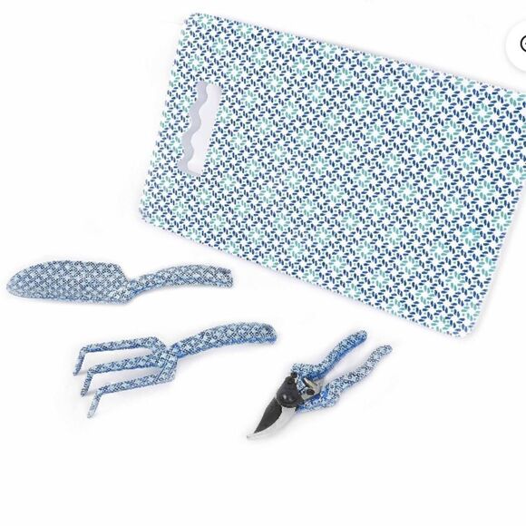 NWT Blue 4-Piece Gardening Tool Set - Picture 1 of 7